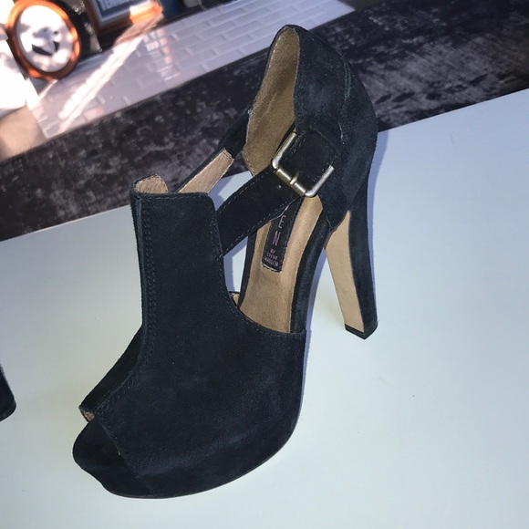 Steven suede black heels - Picture 1 of 3